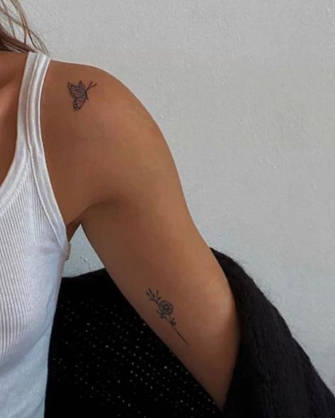 Monarch Fine Line Tattoo, Simple Fine Line Butterfly Tattoo, Arm Writing Tattoos For Women, Butterfly Fine Line Tattoo, Fineline Butterfly Tattoo, Fine Line Butterfly Tattoo, Line Butterfly Tattoo, Fine Line Butterfly, Line Butterfly