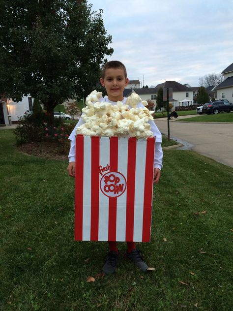 Popcorn Vendor Costume, Movie Theater Popcorn Butter, Popcorn Vendor, Popcorn Halloween Costume, Butter Costume, Popcorn Halloween, Popcorn Costume, Diy Popcorn, Movie Theater Popcorn