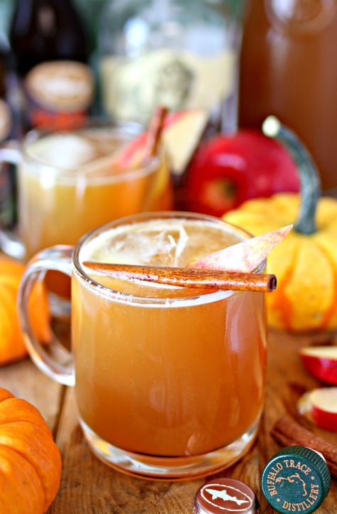 Fall is finally here, which means it's time to bring on the apple cider, pumpkin beer and of course, bourbon! This Pumpkin Beer and Bourbon Apple Cider Cocktail is sure to become your go to fall drink. #pumpkinbeer #applecider #fallcocktail #bourbon Rum Apple Cider, Homemade Apple Juice, Cinnamon Cocktail, Apple Juice Recipe, Bourbon Cider, Orange Juice Recipes, Bourbon Apple Cider, Cider Cocktail, Apple Cider Cocktail