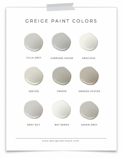 The perfect mix of grey & beige - sharing my favorite Valspar greige paint colors! Plus, my tips for choosing the best color for your home. | Designed Simple | designedsimple.com Lowes Gray Paint Colors, Seashell Gray Valspar Living Room, Light True Gray Paint Colors, Valspar Gray Paint, Valspar Greige, Valspar Paint Colors Gray, Valspar Gray, Paint Colors Valspar, Valspar Paint Colors