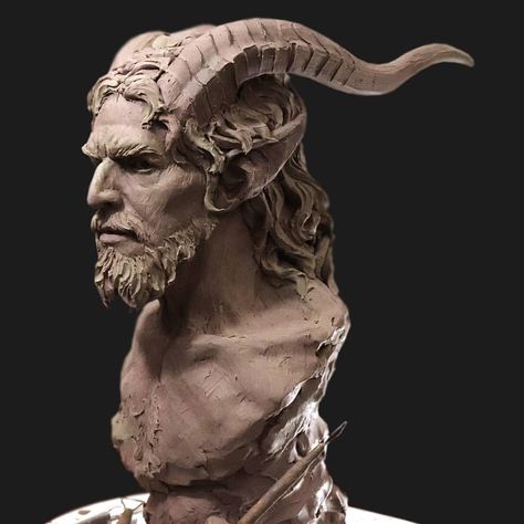 Satyr Statue, Sculpture Head, Pagan Art, Creepy Tattoos, Ange Demon, Greek Sculpture, Short Movie, Interior Design Art, Prime Day