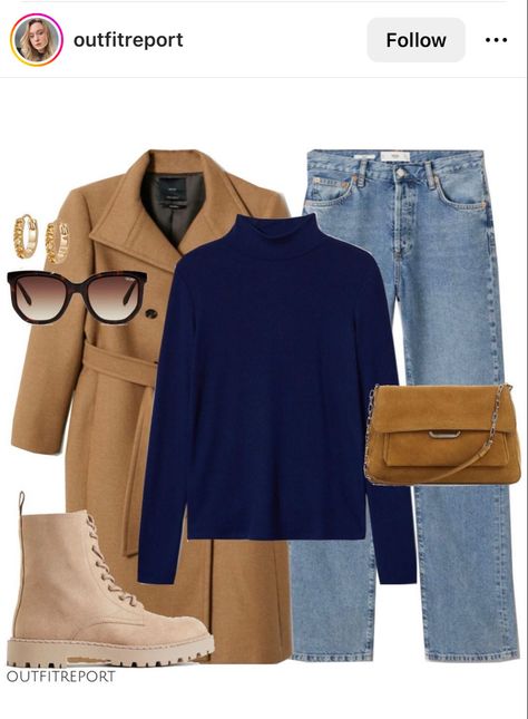 Light Jeans Outfit Winter, Camel Outfits, Looks Jeans, Winter Fashion Outfits Casual, Beige Outfit, Brown Outfit, Stylish Work Outfits, Brown Coat, Casual Winter Outfits