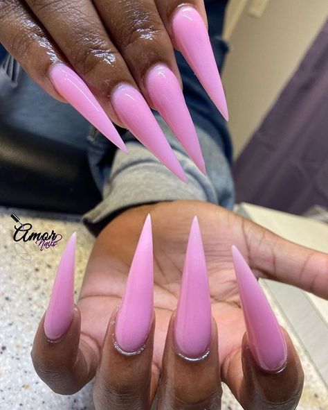 Pink Stiletto Acrylic Nails, Staleto Nails, Badass Nails, Pink Stiletto Nails, Acrylic Inspiration, Basic Nail, Acrylic Nails Stiletto, Art Nail Designs, Stilleto Nails Designs