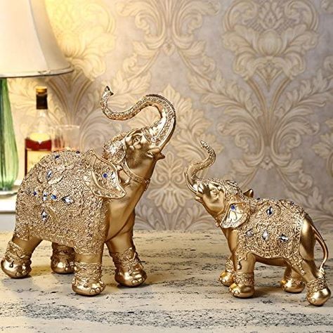 BOYULL Large Size Feng Shui Mother and Baby Elephant Wealth Lucky Statue Mother And Baby Elephant, Elephant Carving, Peace And Happiness, Lucky Elephant, Fantasy Homes, Attract Wealth, Mother And Baby, Chic Home, Ancient Times