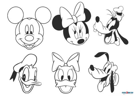 Free Printable Mickey Mouse Clubhouse Coloring Pages For Kids Mickey Mouse Characters Drawings, Mickey Mouse Clubhouse Drawing, Mickey Mouse Coloring Pages Printables, Mickey Mouse Drawing Easy, Printable Mickey Mouse, Disney Doodles, Mickey Mouse Characters, Doodle Characters, Mickey Mouse Club