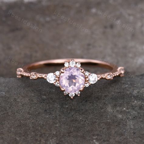 Ameythst Rings, Engagement Rings Purple Stone, Lavender Quartz Ring, Lavender Amethyst Ring, Opal Amethyst Ring, Amethyst Rings Engagement, Light Purple Wedding Ring, Lavender Amethyst Engagement Ring, Amythest Wedding Rings