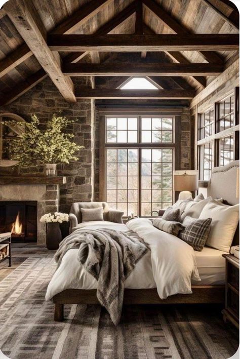 Different Home Decor, Country Cottage Farmhouse, Luxury Bedrooms, Cabin Bedroom, Modern Luxury Bedroom, Sophisticated Decor, Sanctuary Bedroom, Luxury Bedroom, Cottage Farmhouse