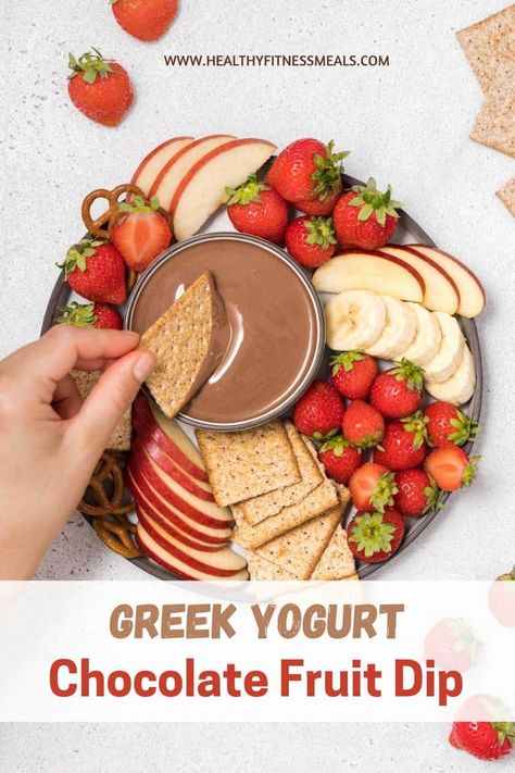 Greek Yogurt Chocolate Fruit Dip Chocolate Yogurt Dip, Chocolate Fruit Dip, Sweet Platter, Greek Yogurt Chocolate, Easy Chia Seed Pudding, Keto Dips, Yogurt Fruit Dip, Yogurt Chocolate, Clean Desserts