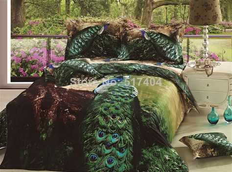 New Peacock bedding sets,500TC bedding sets without filler,cotton beauty Peacock comforter sets sheet,queen peacock bed linen Peacock Bedroom, Peacock Bedding, Animal Print Bedding, Queen Size Bed Sets, Bed Sheets Online, Queen Size Bedspread, Feather Bed, Cheap Bedding Sets, Green Peacock