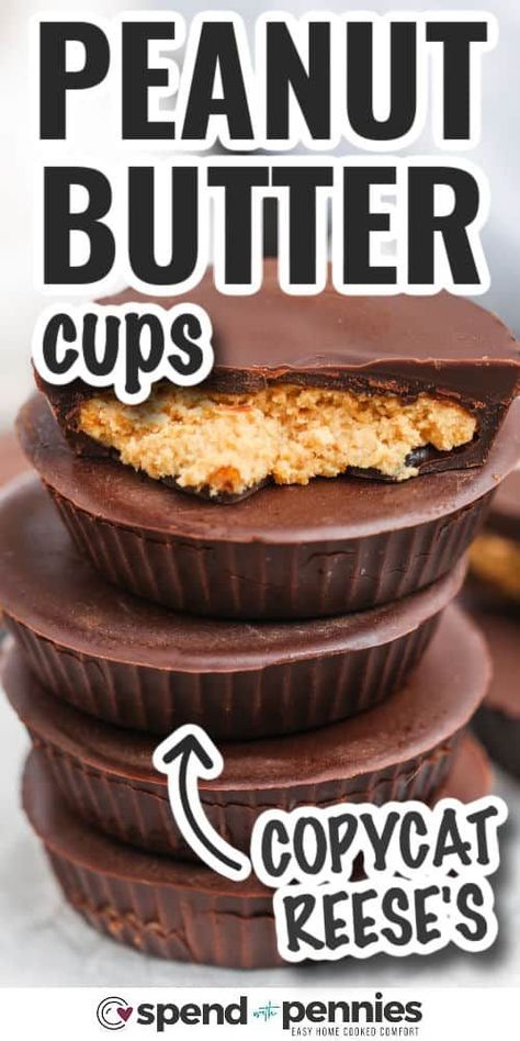 Reeses Peanut Butter Cup Recipe, Reese Chocolate, Peanut Balls, Reese's Recipes, Homemade Chocolate Peanut Butter, Butter Squares, Butter Spreads, Christmas Bakes, Peanut Butter Cups Recipe