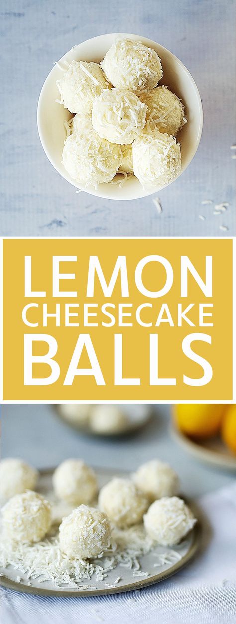 Lemon Cheesecake Balls recipe, perfect for lunchboxes. No baking required and just 4 ingredients. | Kids eat by Shanai | #lunchbox #lemon #cheesecake Cheesecake Balls, Buckwheat Cake, Lemon Bar, Lemon Dessert Recipes, Savory Cakes, Cheesecake Bites, Lemon Cheesecake, Lemon Desserts, Balls Recipe