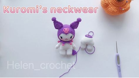 Kuromi Amigurumi Free Pattern, Crochet Chibi, Kuromi Pattern, Free Crochet Sweater, Crochet Gift Ideas, Spiderman Gifts, Hello Kitty Crochet, Crochet Baby Hat Patterns, Crocheting Patterns