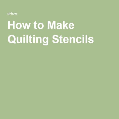 How to Make Quilting Stencils Free Machine Embroidery Designs Patterns, Ideas For Sewing, Quilting Patchwork, Quilting Stencils, How To Make Stencils, Quilting Templates, Designs Patterns, Free Machine Embroidery Designs, Stencil Template