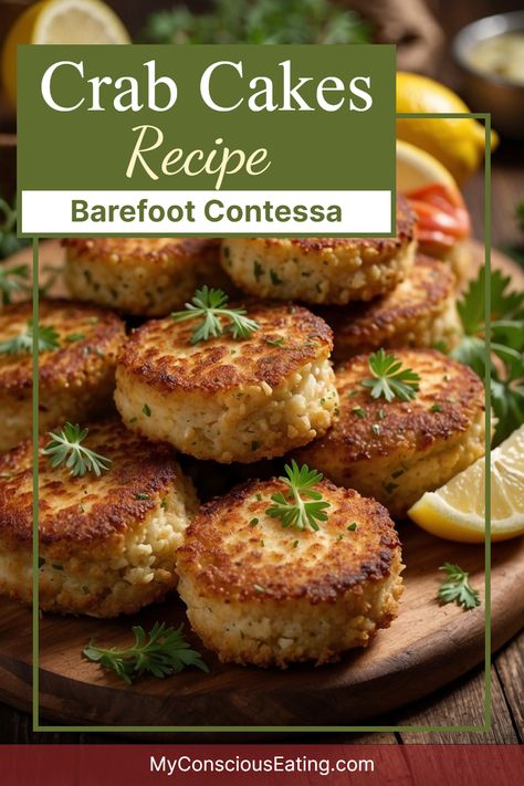 Crab Cakes piled with lemons on platter Crab Cakes Recipe, Crab Meat Pasta, Soup Starter, Crab Cake Recipe, Celebrity Recipes, Elegant Appetizers, Sauteed Veggies, Sauteed Vegetables, Crab Meat