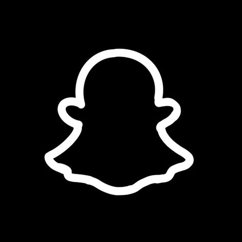 Dark Snapchat Icon, Black And White App Icons Snapchat, Iphone Snapchat, Football Swag, Ios14 Icons, Icones Do Iphone, Icon Phone, Snapchat Logo, Mobile App Icon