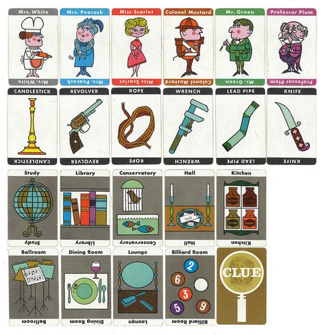 Clue 1960's Clue Cards Ideas, Clue Game Board Free Printable, Clue Board Game Printables, Clue Cards Printable, Cluedo Printable, Clue Game Printables, Clue Game, Clue Board, Clue Board Game