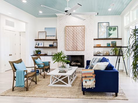 Hgtv Dream House 2020, Hgtv Dream House, Hgtv Kitchens, Blue Ceiling, Hgtv Dream Homes, Decorating 101, Blue Ceilings, Hgtv Dream Home, Inside Decor