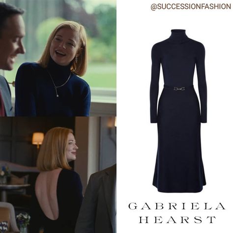 Succession Fashion on Instagram: “@gabrielahearst open-back wool-blend dress #Succession S2E8: "Dundee" #SarahSnook #ShiobhanRoy #ShivRoy #GabrielaHearst” Siobhan Roy Style, Succession Fashion, Movie Fashion Outfits, Shiv Roy, Marvel Clothes, Classic Style Outfits, Gabriela Hearst, Movie Fashion, Holiday Dinner