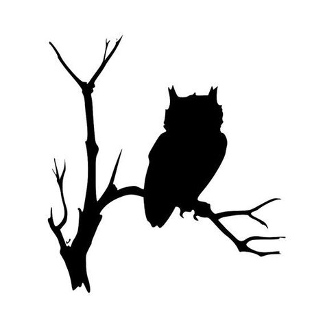 Owl Silhouette - Vinyl Graphic Art Decal Owl Silhouette, Window Signage, Custom Wine Glasses, Silhouette Vinyl, What Ever, Halloween Quotes, Custom Wine, Precision Cut, Halloween Art