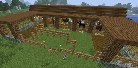 Hi, here is the link to the tutorial video of this build. www.youtube.com/watch?v=ltHIoe… Stable Minecraft, Minecraft Horse Stables, Minecraft Farm House, Château Minecraft, Minecraft Diy Crafts, Minecraft Barn, Minecraft Horse, Construction Minecraft, Minecraft Farm