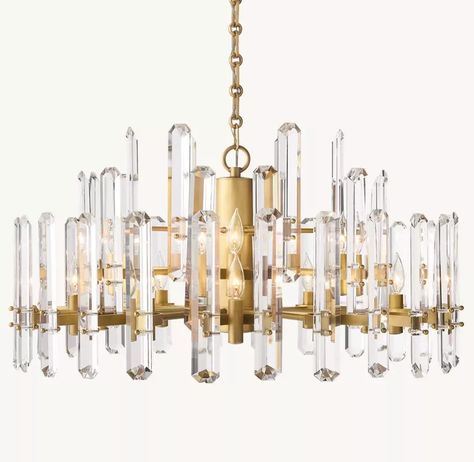 All Ceiling Lighting | RH Round Chandelier, Restoration Hardware, Welcome To The World, Faceted Crystal, American Design, To The World, Luxury Homes, Home Furnishings, Ceiling Lights