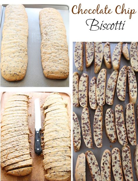 Chocolate Chip Biscotti | Miss in the Kitchen #FBCookieSwap Turtles Recipe, Lollipops Recipe, Chocolate Chip Biscotti, Chocolate Doughnut, Chocolate Gravy, Butter Homemade, Chocolate Melts, Chip Recipe, Chocolate Drops