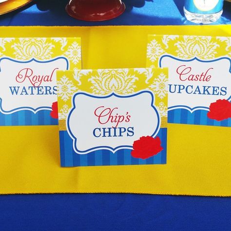 Beauty and The Beast Princess Party Tent Style Food Labels Beauty And The Beast Party Food Labels, Beauty And The Beast Party Food, Beauty And The Beast Birthday Party, Princess Belle Party, Belle Birthday Party, Beauty And Beast Birthday, Beauty And The Beast Disney, The Beast Disney