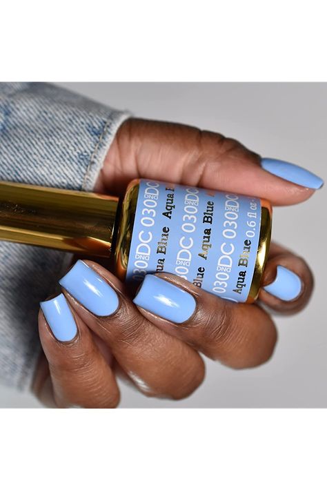 DND DC Gel Polish Set - 1 each of Blue Gel Polish and Blue Nail Polish, 030 Aqua Blue, 0.5 Fl Oz Dnd Aqua Blue, Dnd Periwinkle Nails, Dnd Gel Polish Colors Spring 2024, Dnd Dc Gel Polish Colors, Dnd Blue Gel Polish, Blue Nail Colors, Dnd Gel Polish Colors, Bride's Nails, Dnd Colors