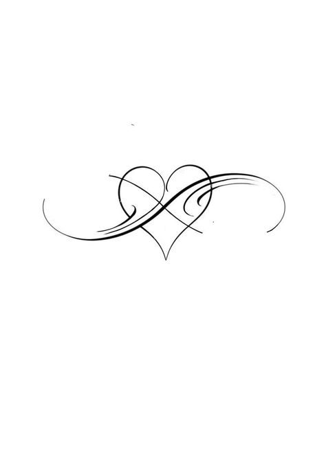 Infinity Tattoo Heart, Infinity And Heart Tattoo, Heart Infinity Tattoo, Infinity Heart Tattoo, Infinity Sign Tattoo, Heart With Infinity Tattoo, Love Heart Tattoo, Infinity Tattoo Designs, Tattoo Lettering Design