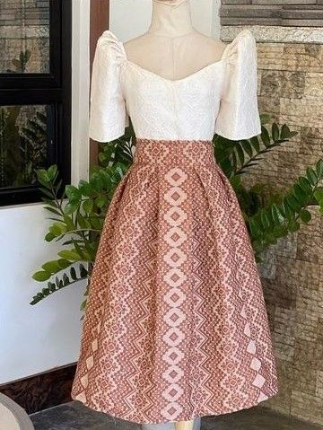 Modern Filipiniana Outfit Classy Dress, Barong Tagalog For Women Modern, Filipina Traditional Dress, Filipiana Dress Modern Classy Beige, Casual Filipiniana Outfit, Oath Taking Outfit Women Filipiniana, Filipiñana Dress Modern Casual, Modern Filipino Outfit, Modern Filipiniana Dress Knee Length