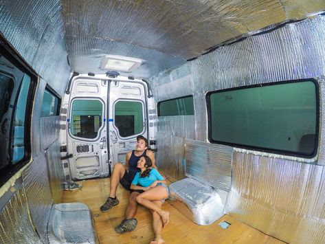 Camper Van Insulation and Sound-Deadening • Go-Van Van Insulation, European Honeymoon, Solar Shower, Slider Door, Our Last Night, Rooftop Deck, Van Camping, Insulation Materials, Common Questions