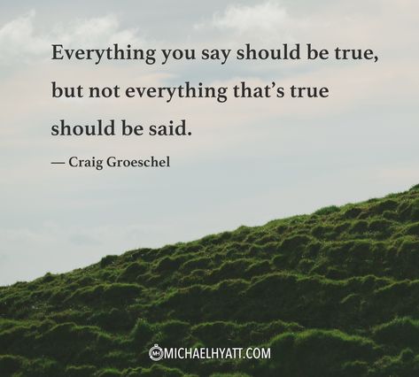 Learn to be quiet Craig Groeschel, Michael Hyatt, Quotes