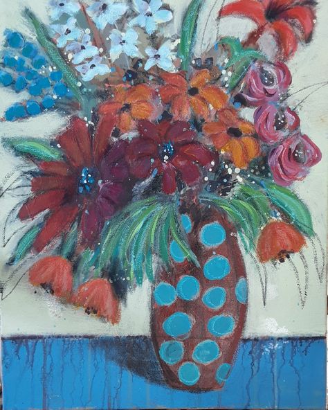 From Lynn Whipple's class by Debbie Kreischer Lynn Whipple, Painting Flowers, Craft Inspiration, Flowers And Leaves, Flower Painting, Vase, Flowers, Floral, Art