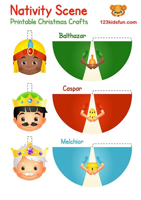 Free Christmas Printables for Kids | 123 Kids Fun Apps Printable Nativity Scene Free, Christmas Printables Free Kids, Printable Nativity Scene, Free Christmas Printables For Kids, Aesthetic Craft Ideas, Best Paper Airplane, Nativity Scene Crafts, Christmas Printables For Kids, Printable Nativity