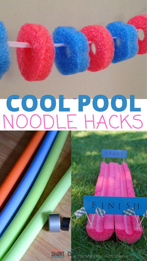 Things To Do With Pool Noodles, Pool Noodle Ideas, Pool Noodle Games, Pool Noodle Hacks, Noodle Ideas, Noodle Crafts, Noodle Hacks, Swim Noodles, Noodles Ideas