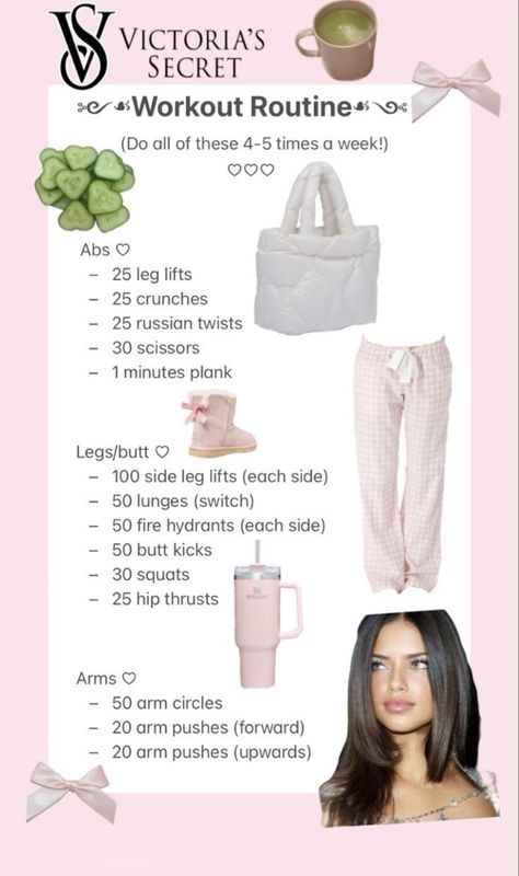 Victoria's Secret Workout, Angel Workout, Summer Body Workout Plan, Victoria Secret Workout, Month Workout, Summer Body Workouts, Quick Workout Routine, Body Workout Plan, Ceramics Ideas