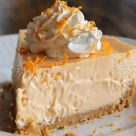 Creamsicle Cheesecake Recipe, Orange Creamsicle Cheesecake Recipe, Orange Creamsicle Cheesecake, Creamsicle Cheesecake, Orange Cheesecake, Cheesecake No Bake, Argentina Food, Mango Jelly, Orange Baking