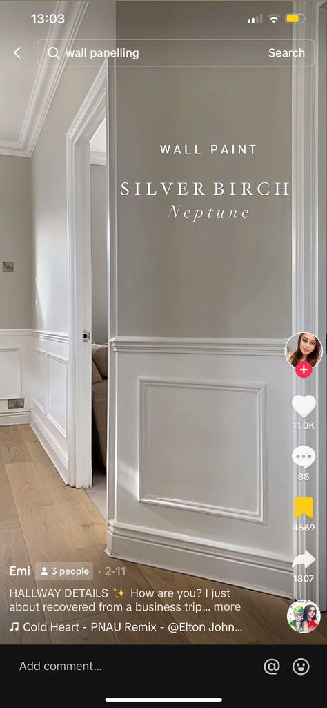 Neptune Silver Birch Paint, Neptune Silver Birch, Silver Birch Paint Color, Silver Birch Neptune Paint, Neptune Driftwood Paint, Bonus Room Paint Colors, Sherwin Williams Paint Neutral, Wall Panelling, Neutral Paint Colors