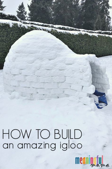 Build An Igloo, Snow Ideas, Igloo Building, Snowman Ideas, Snow Castle, Snow Fort, Snow Play, Snow House, Snow Activities