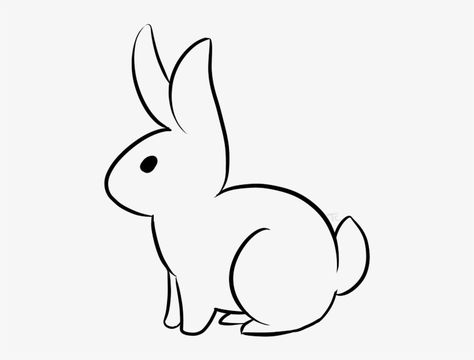 Rabbit Line Art, Drawing Bunny, Picture With Friends, Side View Of Face, Drawing Transparent, Jack Tattoo, All About Rabbits, Face Line Drawing, Rabbit Drawing