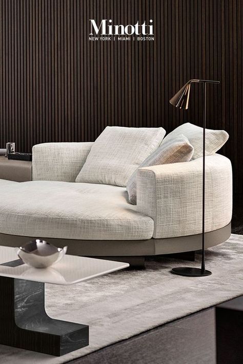 Minotti Sofa, Design Ložnic, Small Sectional Sofa, Interior Design Contemporary, Unique Sofas, Modern Sofa Designs, Furniture Sofa Set, Living Room Floor, Round Sofa