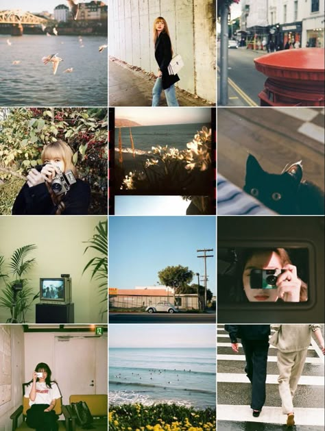 Film Photography Instagram Feed, Moodboard Photography Mood Boards, 90s Instagram Feed, Cinematic Instagram Feed, Artsy Instagram Feed, Film Instagram Feed, Insta Feed Inspo Aesthetic, Mood Board Photos, Film Instagram