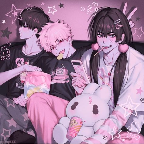 three guys hanging out Goth Boy Art, Emo Boy Art, Dark Pastel, Pastel Paint, Adventure Time Girls, Boy Drawing, Boy Anime, Oc Art, 영감을 주는 캐릭터