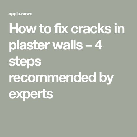 How to fix cracks in plaster walls – 4 steps recommended by experts Fixing Cracked Plaster Walls, How To Fix Cracked Plaster Walls, Cracks In Plaster Walls, Plaster Ceiling, Nail Holes, Plaster Walls, Baseboards, Home Repair, Old House