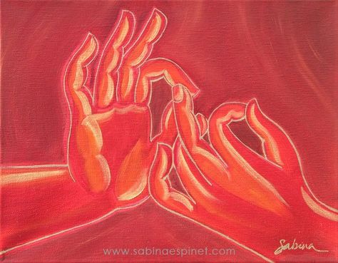 "Dharmachakra Mudra" painting by Sabina Espinet www.sabinaespinet.com Dharmachakra Mudra, Buddhist Painting, Buddha Art Painting, Buddha Painting, Thai Art, Yoga Art, Buddha Art, Hand Art, Wall Art For Sale