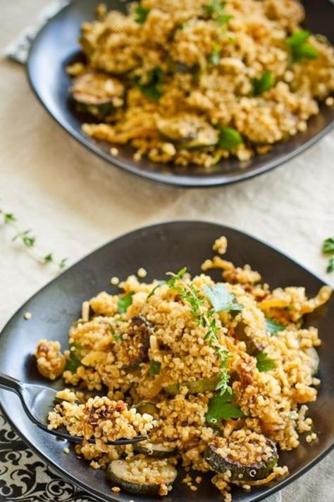 Quinoa with Zucchini and Onions Quinoa And Zucchini Recipes, Zucchini And Onions, Quinoa Squash, Zucchini Quinoa, Hugh Fearnley Whittingstall, Onion Tart, Sauteed Zucchini, 10 Interesting Facts, River Cottage