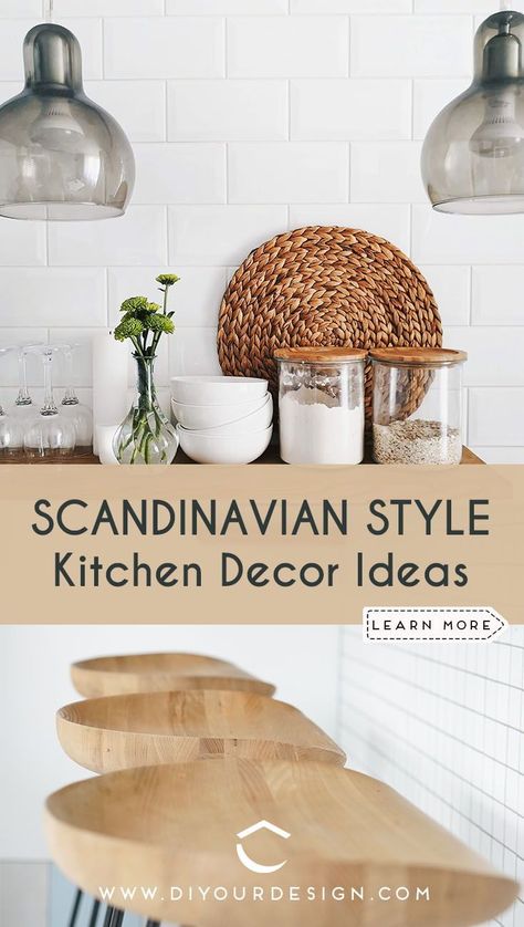 Are you ready to make some changes to your kitchen style with Scandinavian interior design? I know some helpful ideas to update your kitchen to a minimalist, calm and pure, Scandinavian style interior design. #scandinavianstyle #scandinaviandecor #scandinaviankitchen #interiordesignstyle Minimalist Kitchen Styling, Scandinavian Kitchen Hardware, Modern Scandinavian Interior Design Kitchen, Scandinavian Interior Small House, Scandi Entryway Ideas, Scandanavian Interiors Dining, Simple Scandinavian Home, Boho Scandanavian Interiors, Scandinavian Dining Room Ideas