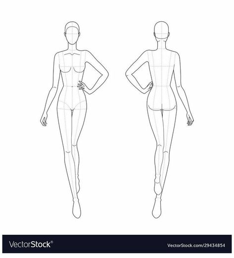 Fashion Illustration Template, Fashion Sketch Template, Walking Fashion, Fashion Figure Templates, Fashion Illustration Poses, Fashion Model Sketch, Fashion Figure, Fashion Figure Drawing, Fashion Design Template