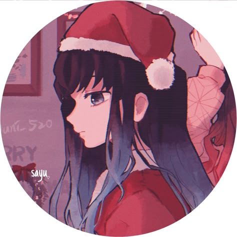 Demon Slayer Happy New Year, Christmas Anime Matching Pfp, Christmas Profile Pictures, Christmas Pfps, Discover Aesthetic, Anime Websites, App Anime, Anime Christmas, Christmas Matching