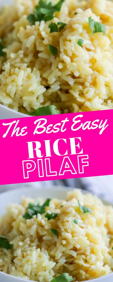 How To Make Rice Pilaf, Simple Rice Dishes Easy Recipes, Quick Easy Rice Dishes, Healthy Rice Recipes Side Dish, Chicken Rice Pilaf Recipes, Easy Rice Pilaf Recipe, Quick Rice Side Dishes, Quick And Easy Rice Side Dishes, Best Rice Pilaf Recipe